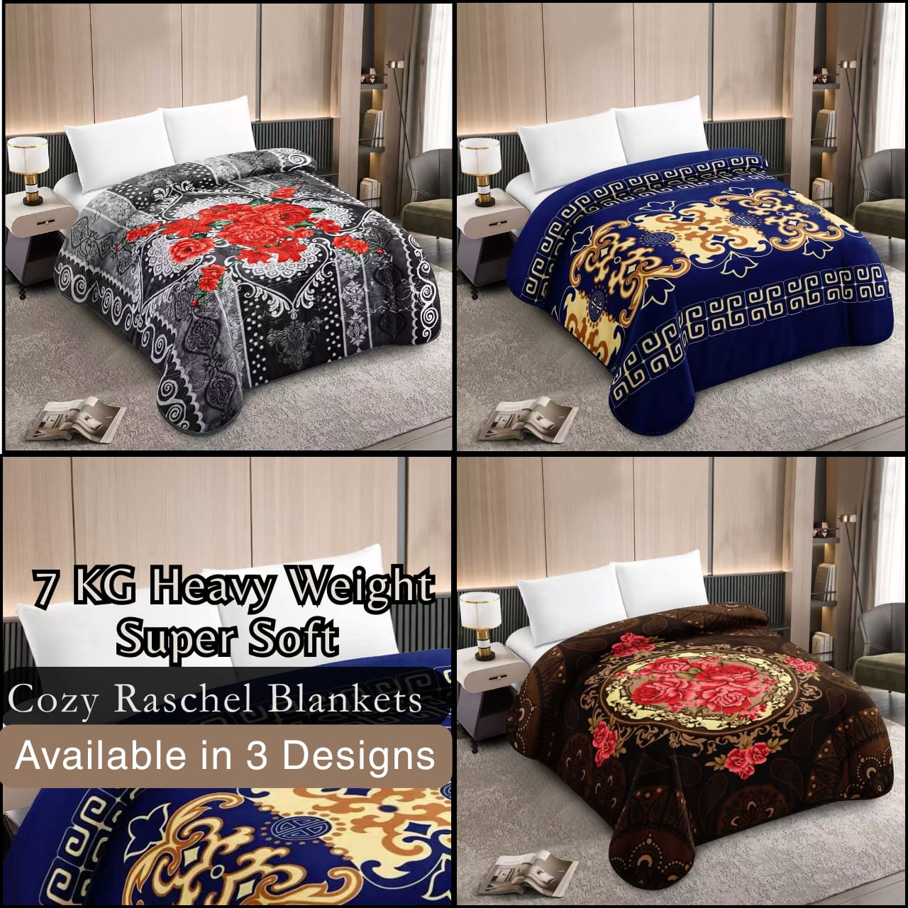 7kg Super Soft Raschel Blanket, Embossed Premium Quality - Image 4